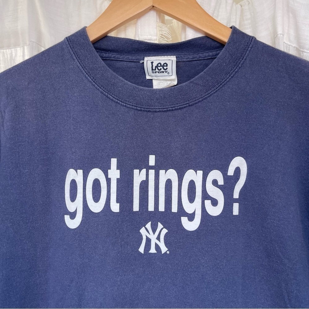Vintage Lee New York Yankees MLB Baseball Got Rings World Series Tee M - Picture 4 of 8